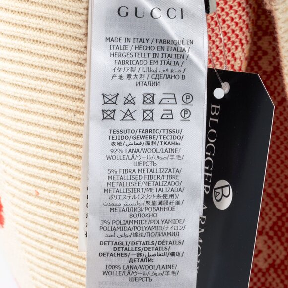 Gucci Les Pommes Beige Wool-Blend Oversized Sweater - Picture 7 of 11